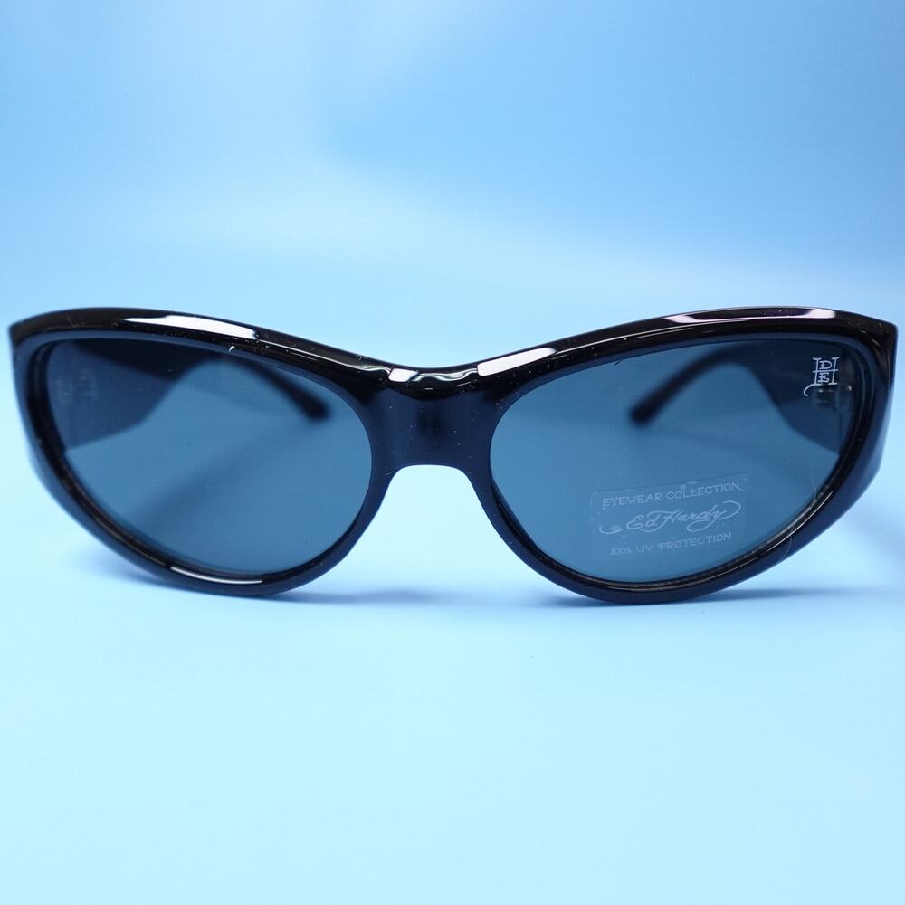 Ed Hardy Sunglasses Iron Cross Black 100% UV Protection - Picture 2 of 16